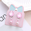 Alloy Plastic Clip-on Earrings for Kid WG21FF0-25-1