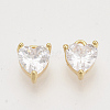 Valentine's Day Brass Charms X-ZIRC-Q021-020G-01-NF-1