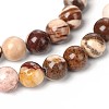 Natural Australian Agate Round Bead Strands G-M172-8mm-02-1