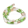 Electroplated Glass Beads Strands EGLA-P067-01A-04-2