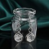 Hexagon Natural Quartz Crystal Dangle Earrings EJEW-K298-01P-02-3