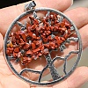 Natural Red Jasper Pendants PW-WGAD641-08-1