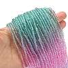 Transparent Painted Glass Beads Strands X-DGLA-A034-T1mm-A10-2