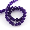 Dyed Natural White Jade Round Bead Strands G-Q937-4mm-22-2