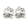 Tibetan Style Alloy Message Charms TIBEP-Q043-094-RS-1