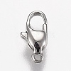 Tarnish Resistant Polished 316 Surgical Stainless Steel Lobster Claw Clasps STAS-Z013-12P-2