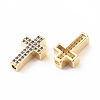 Rack Plating Brass Cubic Zirconia Beads KK-B051-06G-04-2