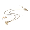 304 Stainless Steel Rhinestone Jewelry Sets LS-SJEW-H301-05G-1