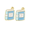 Golden Plated Alloy Enamel Pendants X-ENAM-Z017-12G-01-1