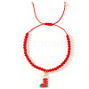 Christmas Adjustable Glass Bead Braided Bead Bracelest TO3124-2