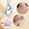1Pc 304 Stainless Steel Heart Pendant Urn Ashes Necklaces NJEW-CN0001-20P-4