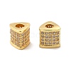 Rack Plating Brass Cubic Zirconia Beads KK-G457-05G-2