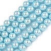 Electroplated Shell Pearl Beads Strands BSHE-G041-6mm-03-1