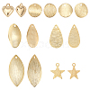 SUPERFINDINGS 56Pcs 7 Style Brass Pendants KK-FH0004-20-1