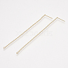 Brass Stud Earring Findings KK-T035-126G-1