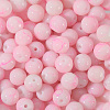 3Strands Baking Paint Glass Round Bead Strands DGLA-LT0001-02A-1