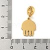 Ion Plating(IP) 304 Stainless Steel Enamel European Dangle Charms STAS-U005-33G-02-3