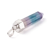 Natural Bullet Fluorite Pointed Pendants G-E308-C11-4