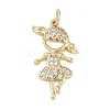 Rack Plating Brass Micro Pave Cubic Zirconia Pendant KK-H509-28G-1