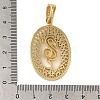 Rack Plating Brass Micro Pave Clear Cubic Zirconia Pendants KK-C067-09G-01-3