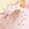 24Pcs 6 Styles Dog Paw Print Shape Stainless Steel Pendants FIND-GA0007-25-3
