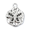 Rack Plating Alloy with Rhinestone Pendants FIND-Z051-02P-02-1