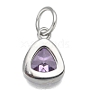 304 Stainless Steel Cubic Zirconia Pendant ZIRC-P080-B-3