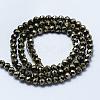 Natural Pyrite Beads Strands G-J369-19-4mm-2