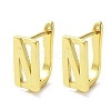 Brass Letter Stud Earrings for Women EJEW-A038-01N-G-1