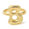 Initials Brass Open Cuff Ring for Women RJEW-N046-02B-G-2