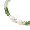 Dyed Natural Malaysia Jade & Natural Cultured Freshwater Pearl Bead Bracelets & Necklaces Sets SJEW-JS01373-02-5