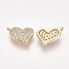 Brass Micro Pave Cubic Zirconia Charms X-KK-S350-286-2