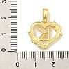 Heart Brass Pendants KK-I714-04G-K-3