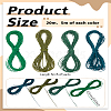 20M 4 Colors 2-Ply Round Waxed Cotton Thread Cords YC-LP0001-03C-2
