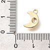 Brass Micro Pave Cubic Zirconia Charms KK-C085-22G-3