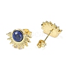 Natural Lapis Lazuli Stud Earrings EJEW-K288-01G-05-2