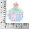 Transparent Printed Acrylic Pendants OACR-Q085-01D-3