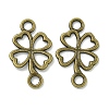 Tibetan Style Alloy Shamrock Connector Charms TIBE-I026-6013AB-1