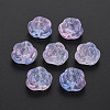 Two Tone Transparent Baking Painted Glass Beads GLAA-S190-022-B01-5