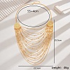 Brass Multi-Layer Chain Necklace for Women ZJ3983-1