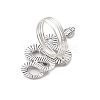 Tibetan Style Alloy Snake Finger Rings RJEW-JR00840-4