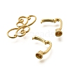 Flower Rack Plating Brass Fold Over Clasps KK-S508-21G-2