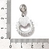 Rack Plating Alloy Crystal Rhinestone European Dangle Charms PALLOY-P307-11B-P-3