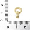 Brass Micro Pave Clear Cubic Zirconia Fold Over Clasps KK-P290-15G-3