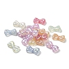 Bowknot UV Plating Luminous Rainbow Iridescent Acrylic Beads LACR-R001-03A-2