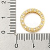 Brass Micro Pave Clear Cubic Zirconia Beads Frame KK-P277-58B-G-3