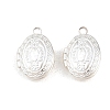 Oval Brass Locket Pendants KK-K414-12F-S-1