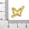 Brass Micro Pave Clear Cubic Zirconia Butterfly Links Connector Charms KK-A230-03C-G-3