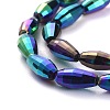 Electroplated Glass Beads Strands EGLA-H100-FP01-2