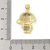 Rack Plating Brass Cubic Zirconia Pendants KK-S380-30G-05-3